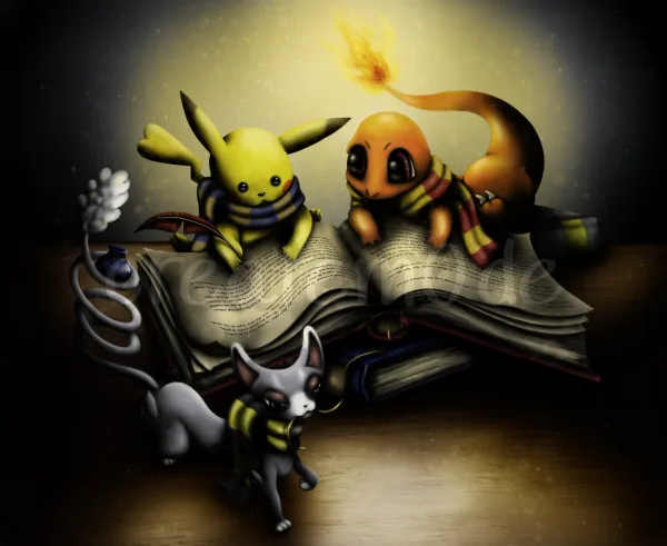 Pokemon Harry Potter mashup digital art