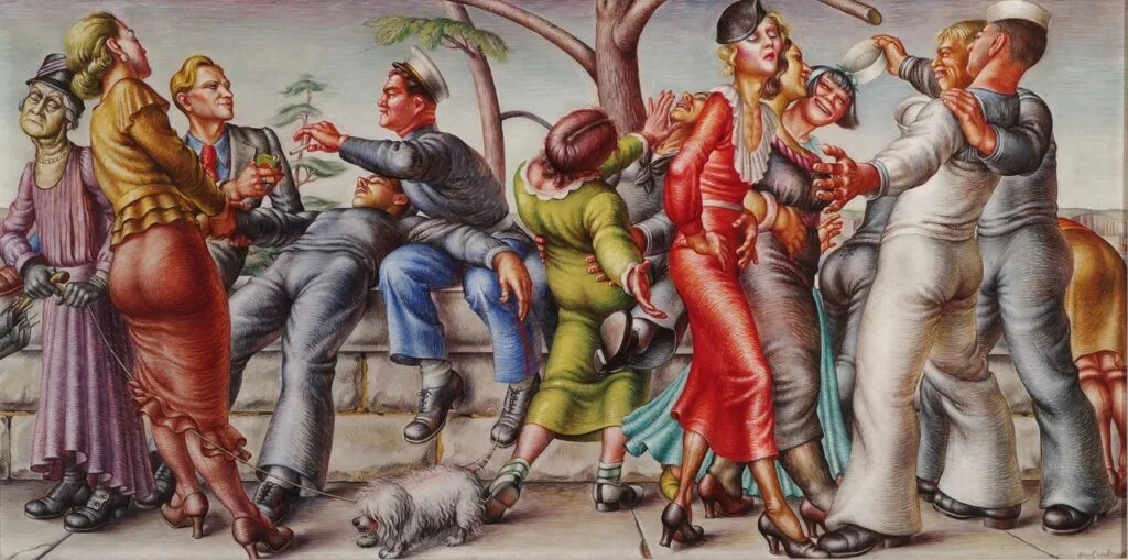 paul cadmus the fleets in painting 1934 queer artists