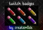 pencil twitch badges
