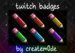 pencil twitch badges