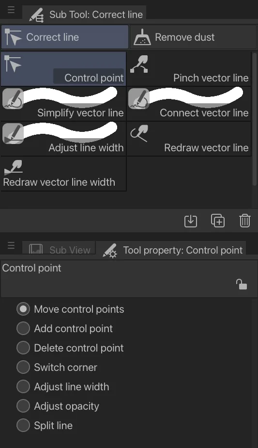 vector layer control point adjustment