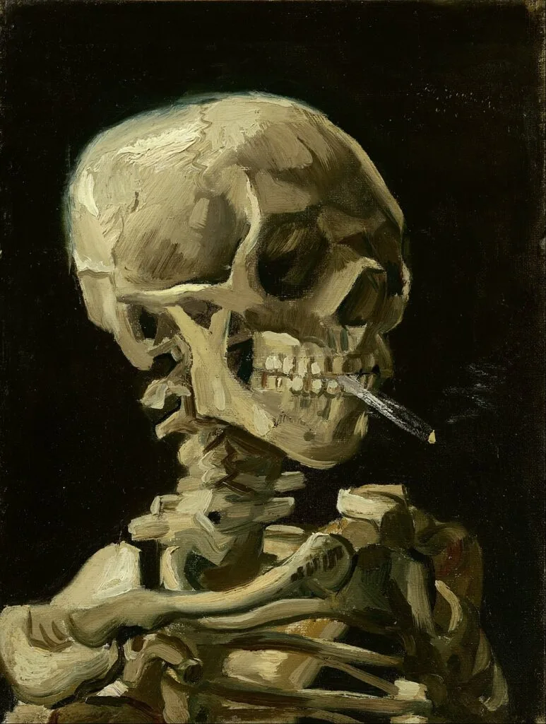 Van Gogh. Skull of a Skeleton with Burning Cigarette. 1886.