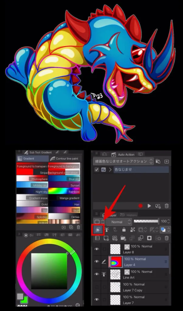 layer clipping clip studio paint csp