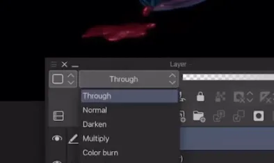 through blending mode clip studio paint