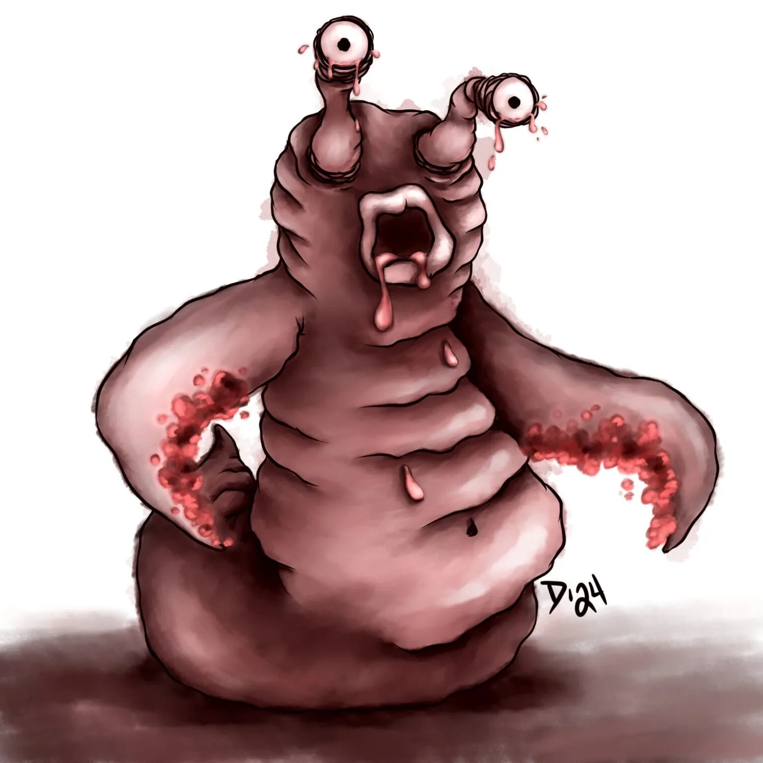 slug monster digital art