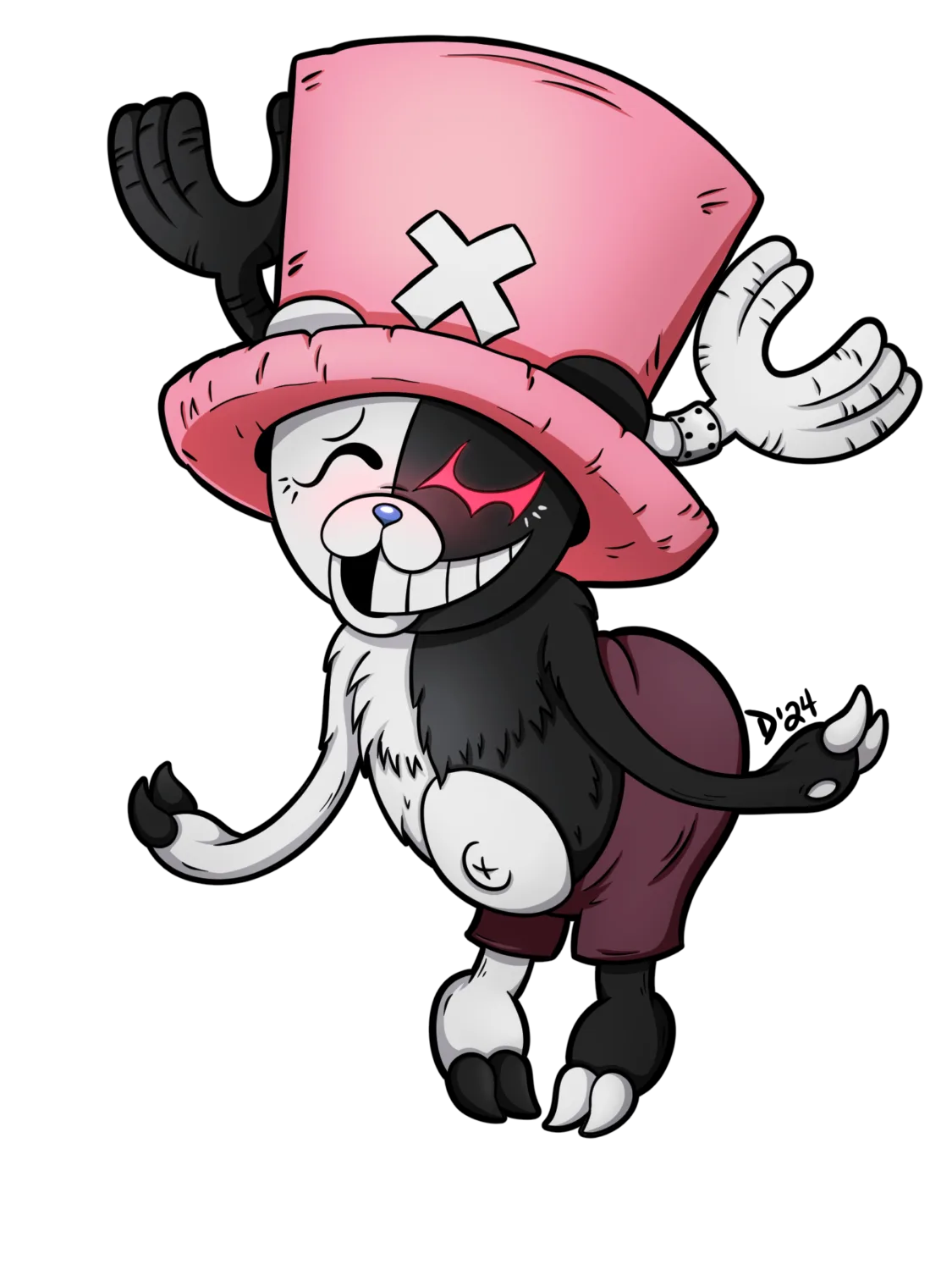 fan art mashup chopper monokuma