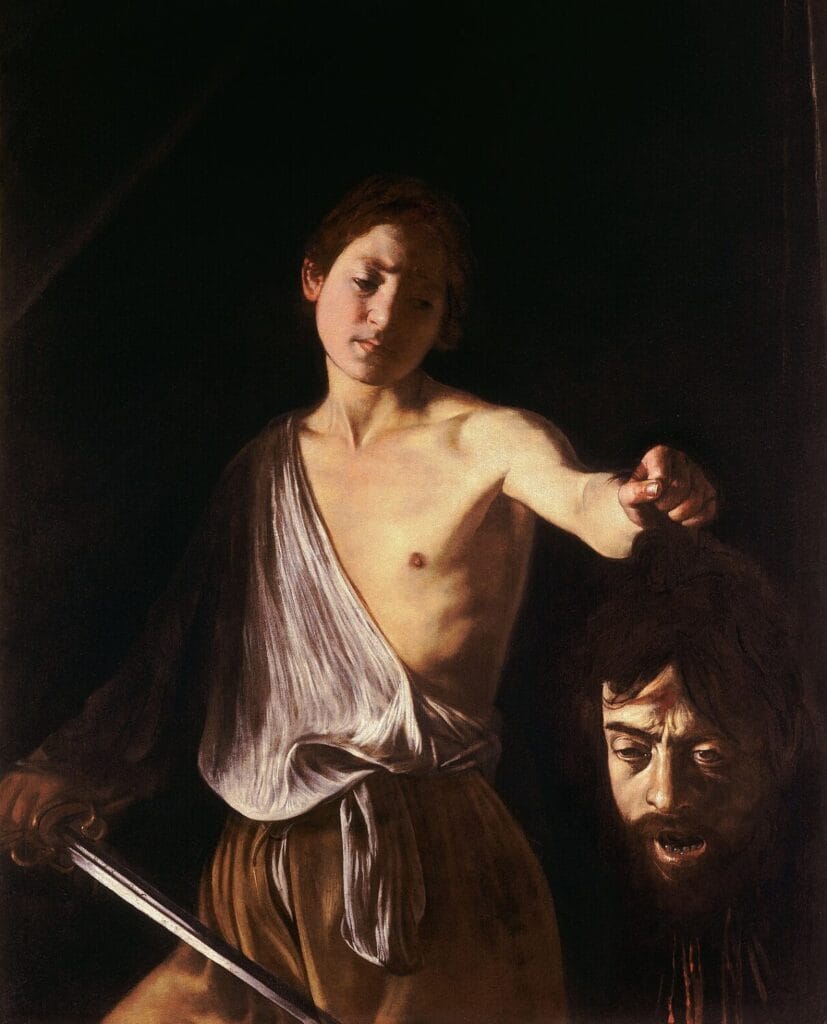 David with the Head of Goliath by Caravaggio Hidden Self-Portraits